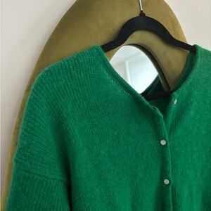 Sezane Emerald Green Cardigan